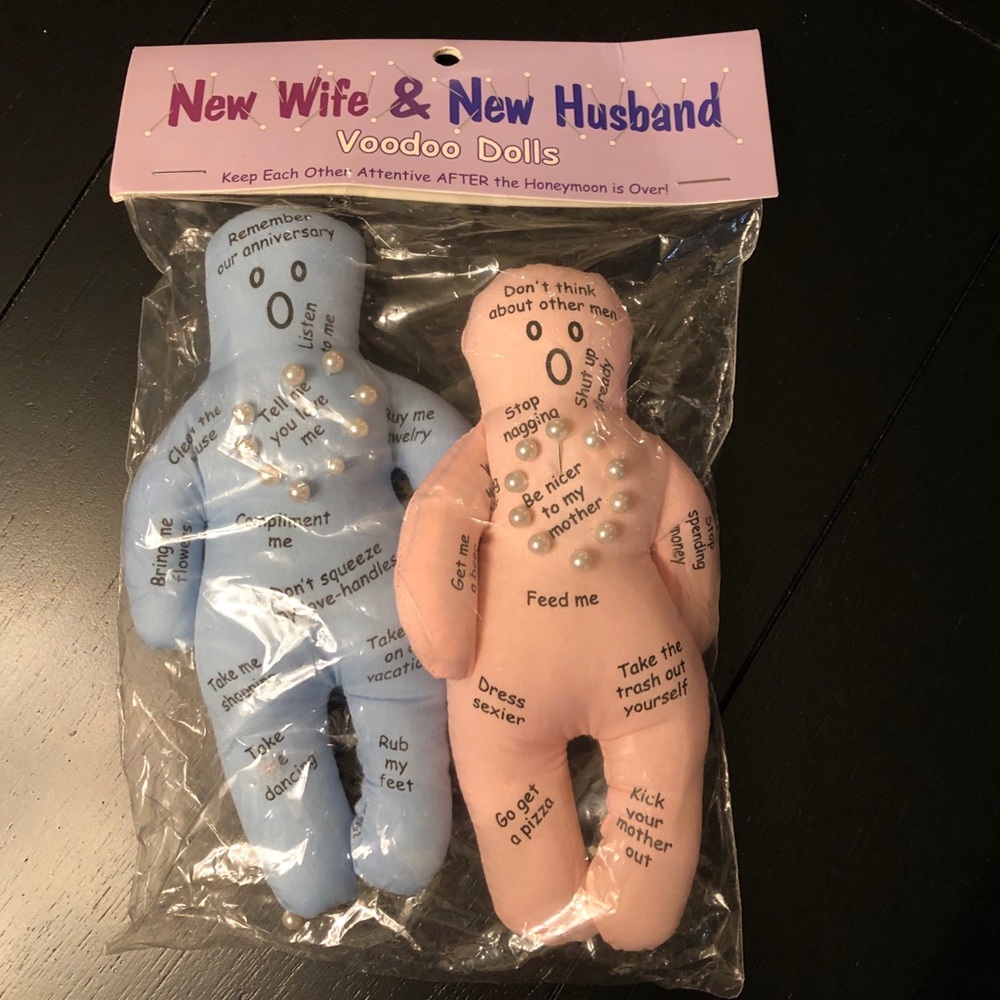 New husband and wife voodoo dolls set. New.
